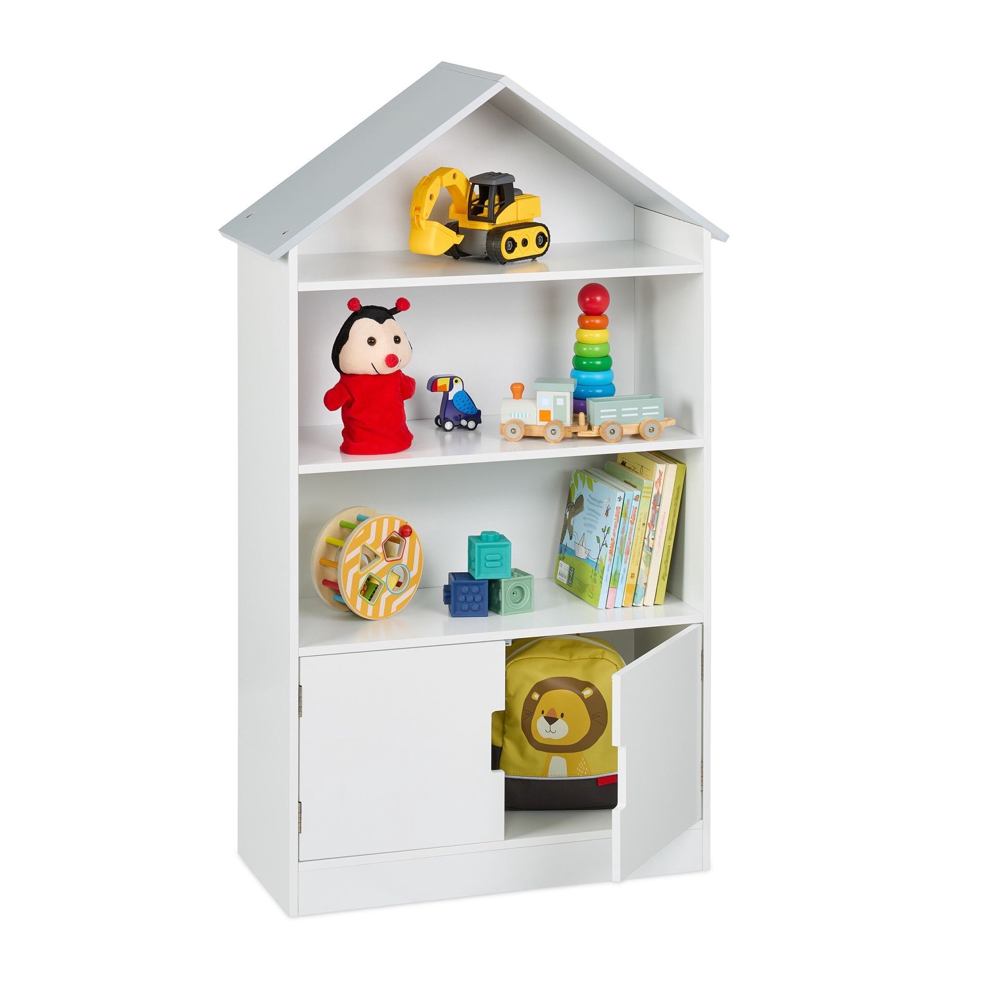 Northio Estantería Con Forma De Casa Para Niños Blanco/Gris , Leroy Merlin