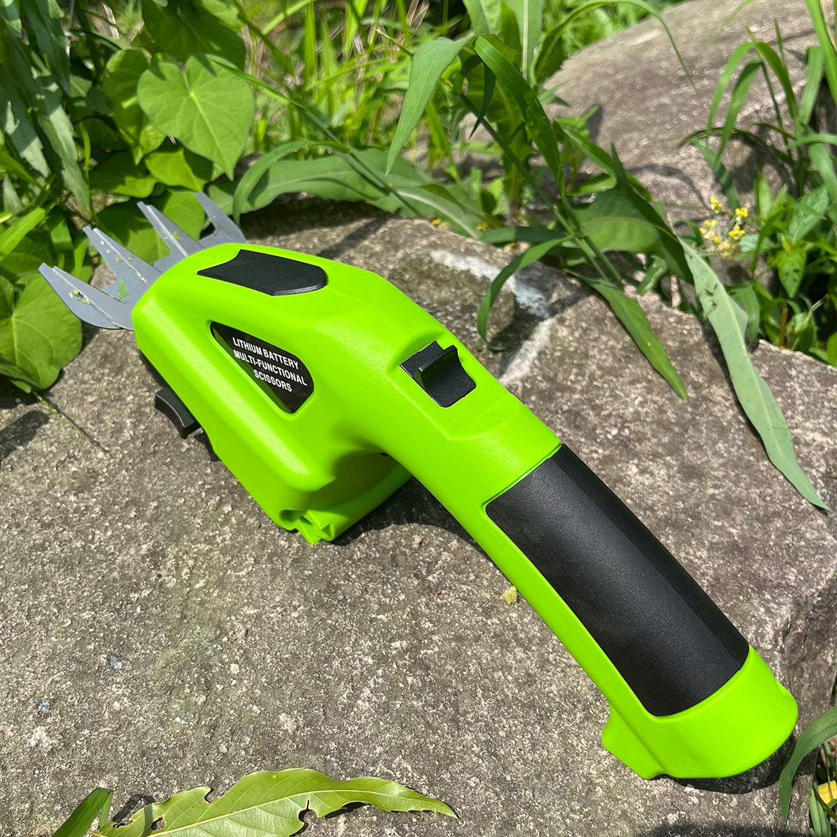 Taille-haie électrique portatif 2 en 1, taille-haie électrique, sécateur et tondeuse à gazon sans fil à double usage, chargement USB - 3