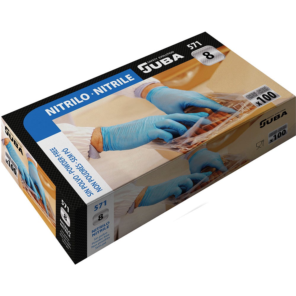 Bo�te de 100 gants jetables �co. nitrile sans poudre taille xl juba. - 4