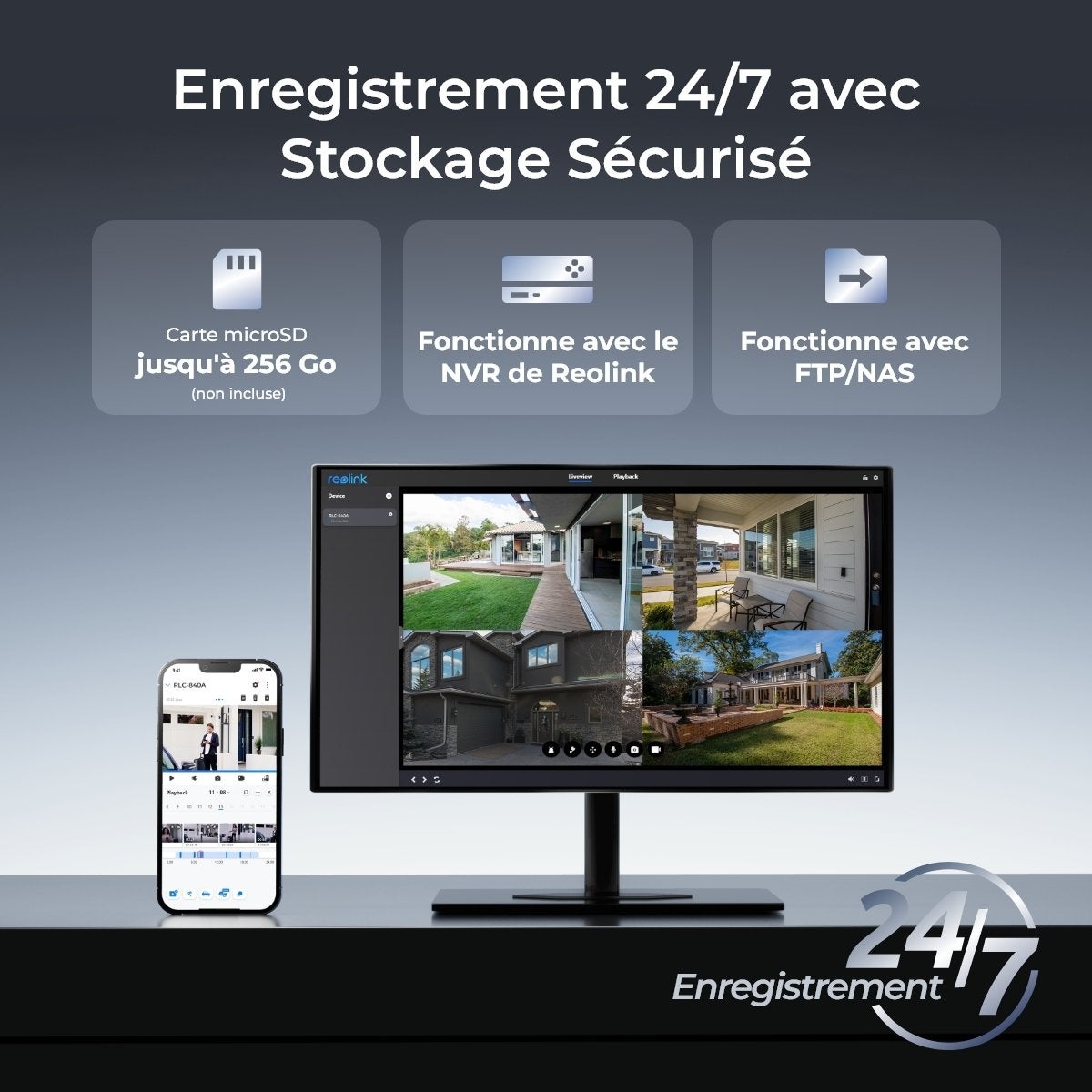 Caméra de surveillance 125°IK10 dôme 4K PoE filaire, Reolink - 7