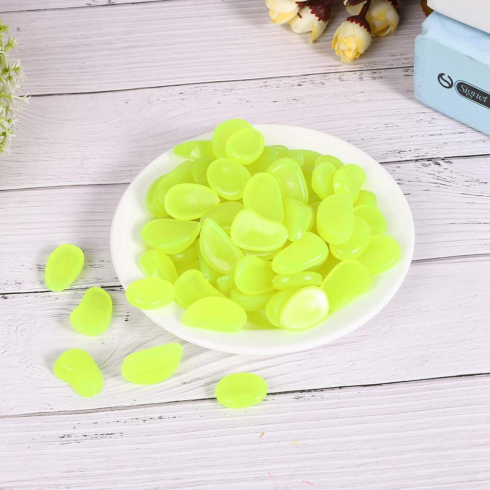 100 Uds piedra luminosa decoración fluorescente jardín patio interior acuario paisaje decoración - 5