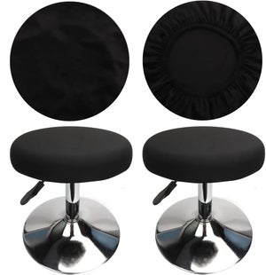 Coussin De Siège Rond Simili Cuir 40x4 Cm - Couleur Au Choix - Design Baril Pour Tabouret