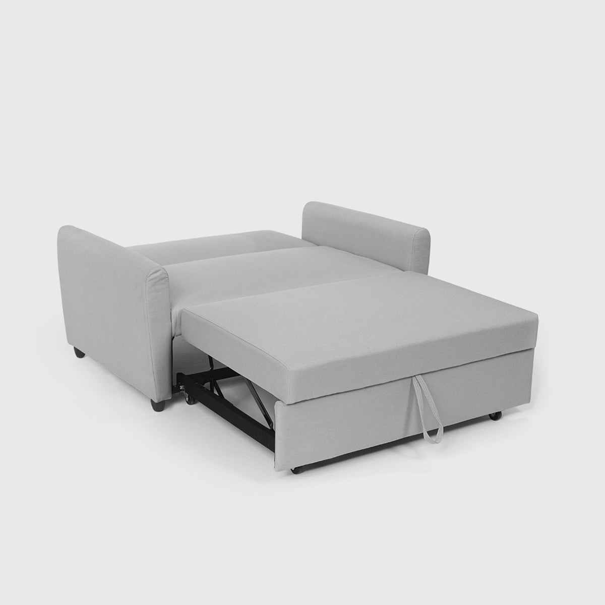 Divano letto 2 posti estraibile design moderno in tessuto Porto Rico - Grigio - 4
