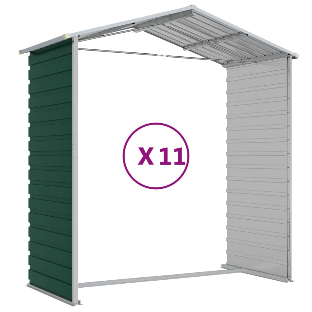 Maison Exclusive - Abri de jardin vert 191x980x198 cm acier galvanisé - 9