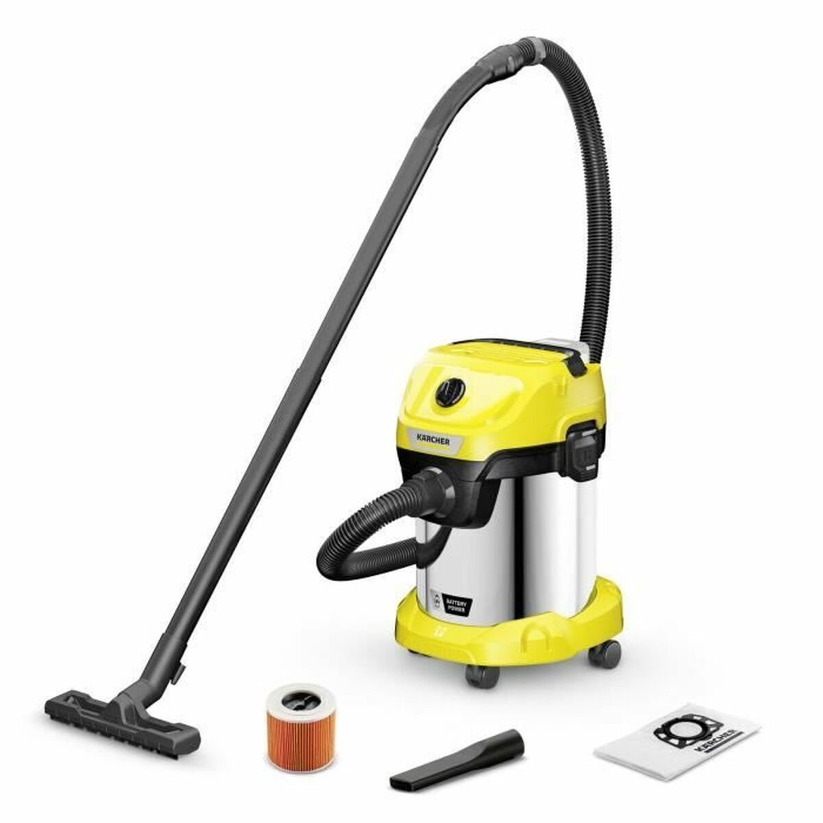 Karcher Aspiradora En Seco Y Húmedo Kärcher Wd 3-18 S V-17/20 17 L Amarillo , Leroy Merlin