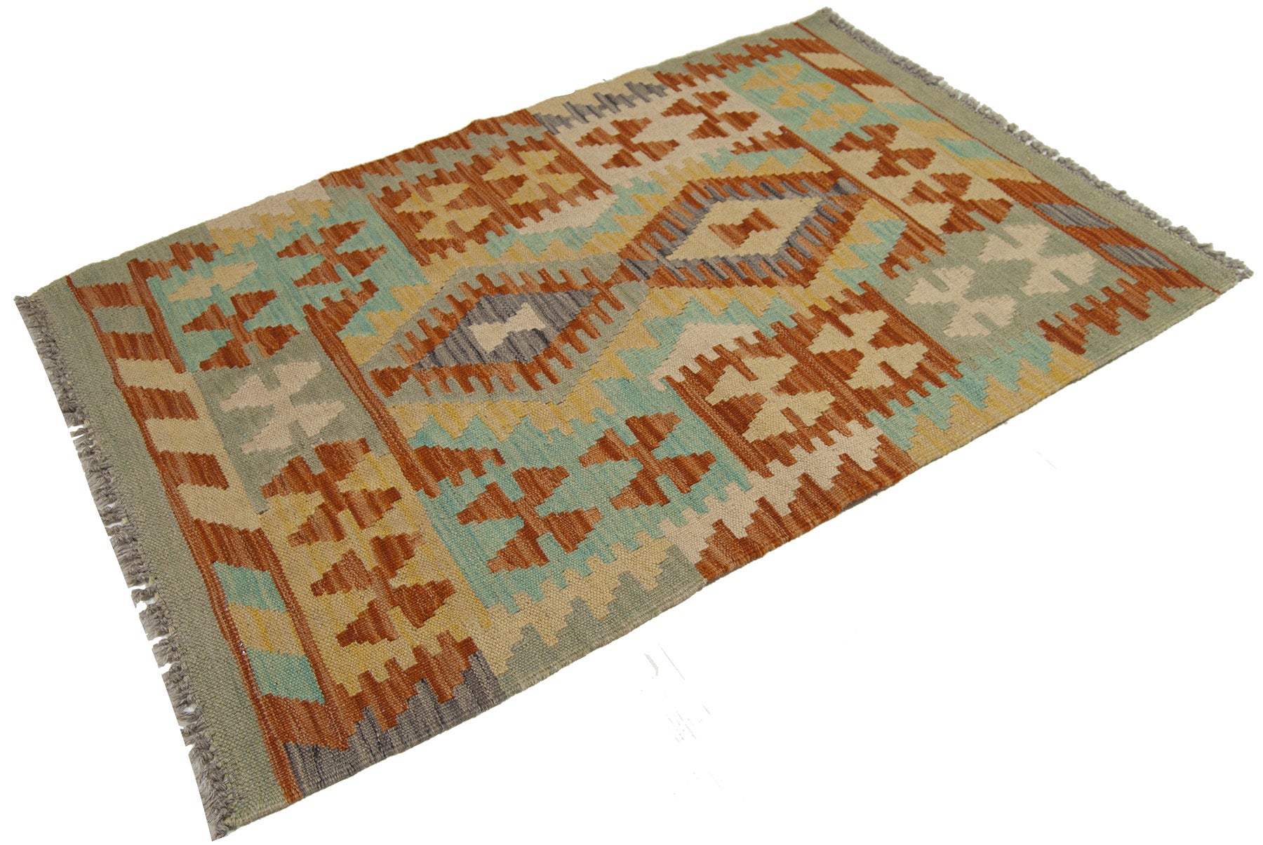 100x67 CM Oryginalny, ręcznie robiony kilim Klasyczny styl - Łatwy do czyszczenia