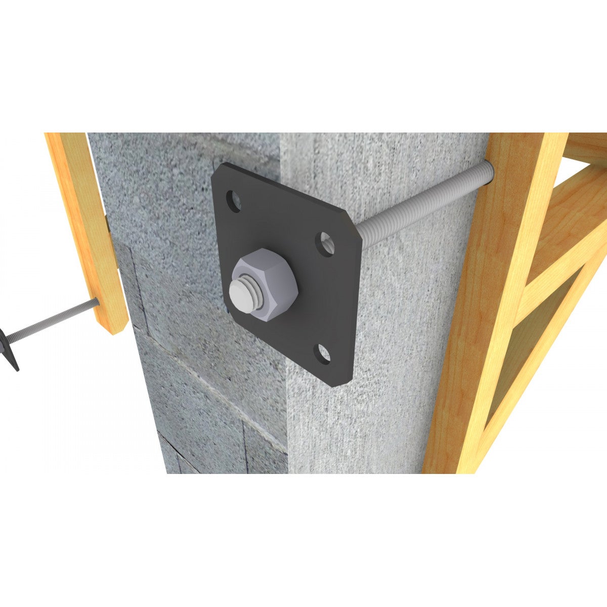 Rondelle carrée CL 100x100mm - ep 4mm - 2