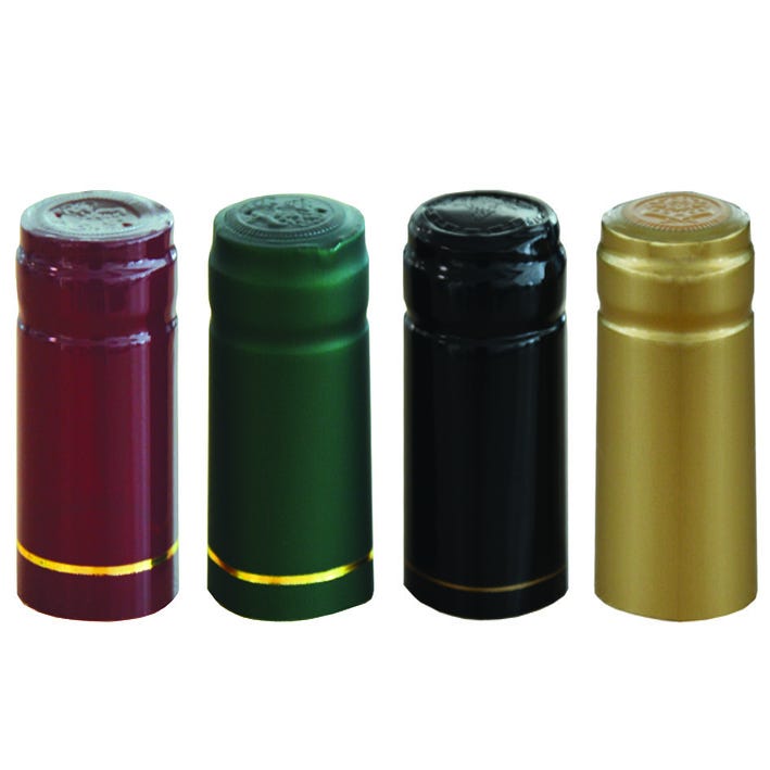 YARNOW 200 Capsule Termoretraibili Per Bottiglie Da Vino: 33 Mm, Colore Nero