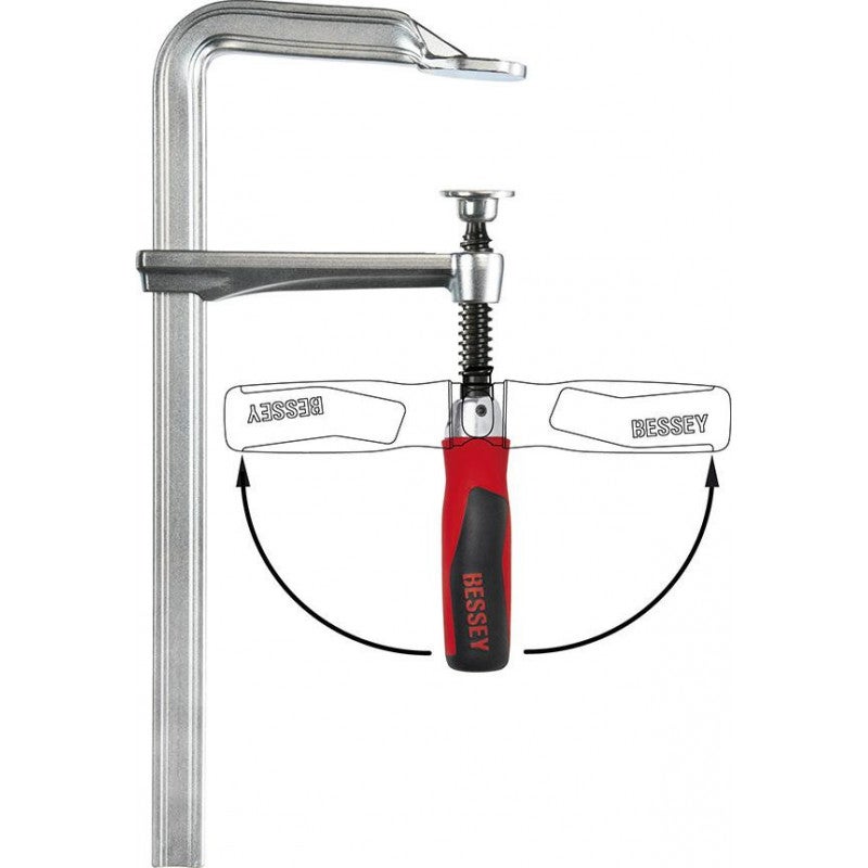 Menghina tip F pentru lemn cu maner pivotant Bessey GZ25KG, 120x250 mm F