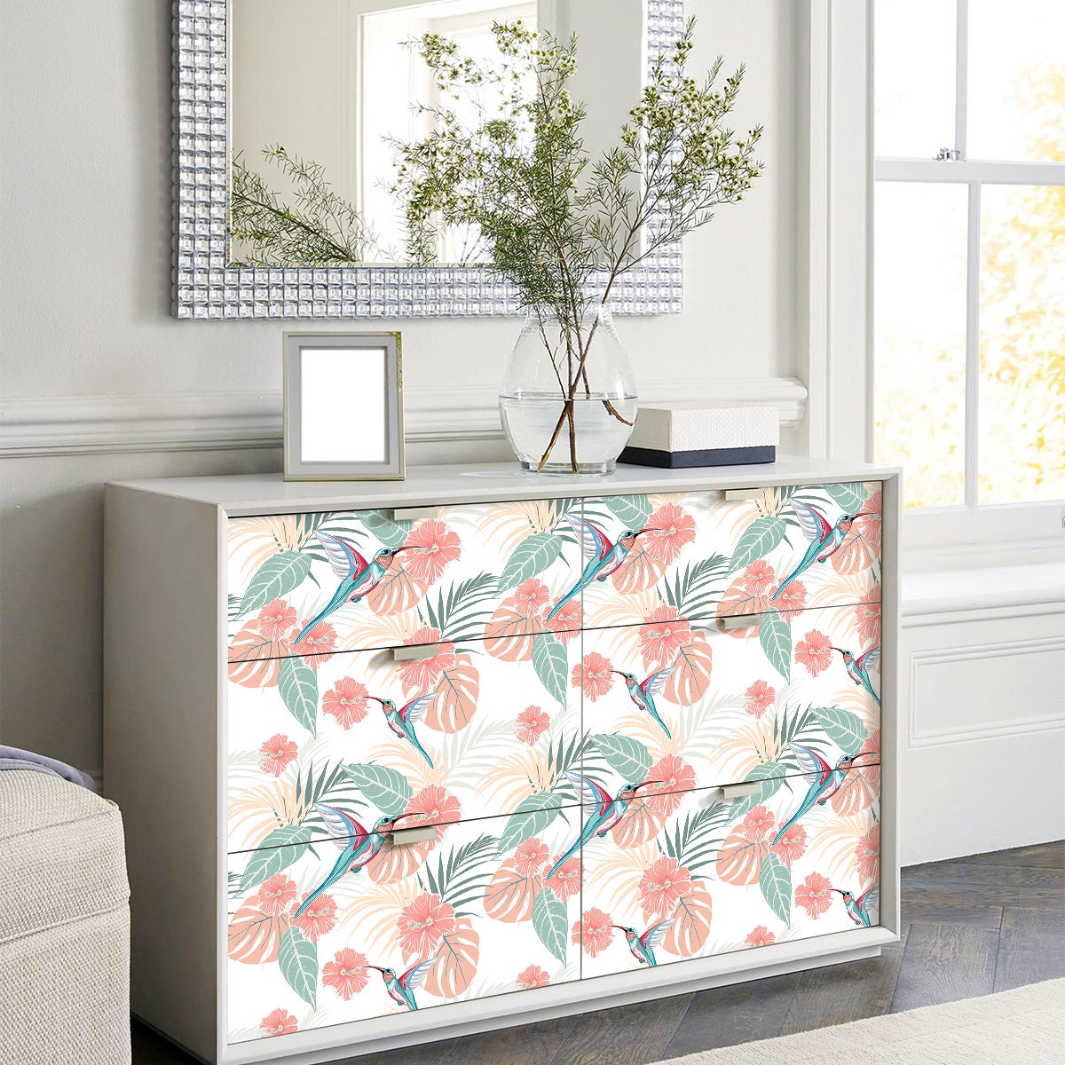 Vinilo muebles tropical faaa - adhesivo de pared - revestimiento sticker mural decorativo - 60x90cm