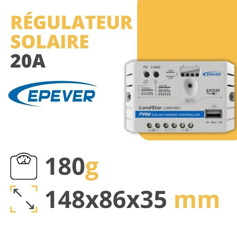 Kit Solaire Rigide 150W + Batterie - Camping Car / Tiny House - 3