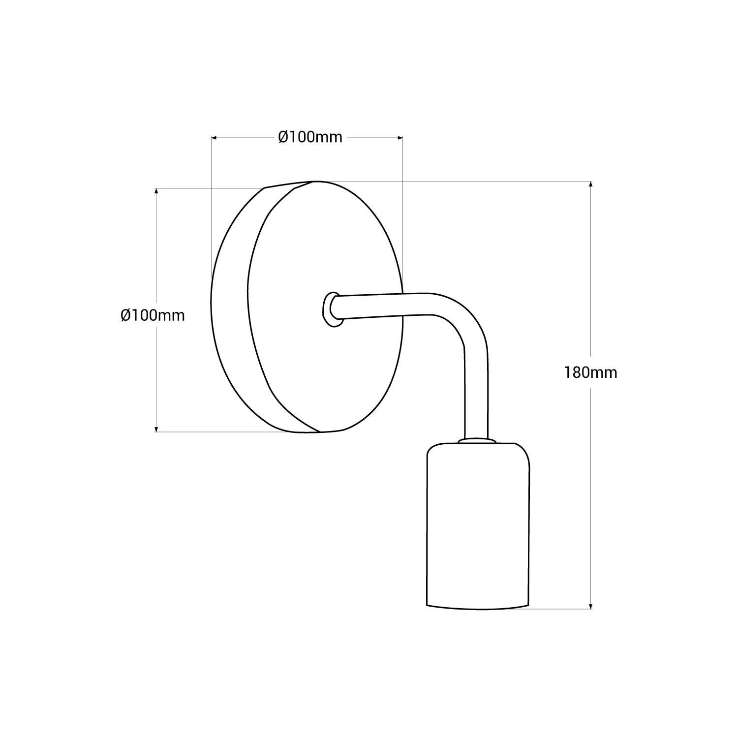 Aplique de pared de madera y metal 