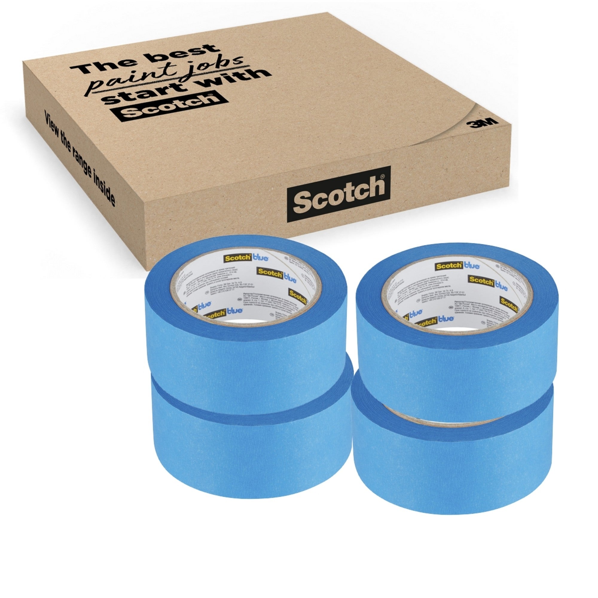 ScotchBlue™ Taśma malarska uniwersalna niebieska 48 mm x 41 m, 4 rolki