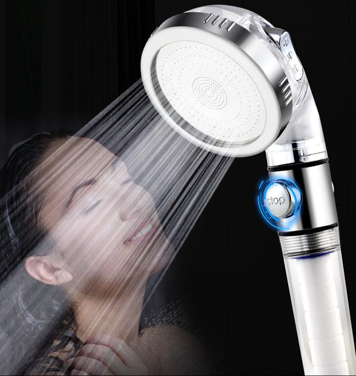 Pommeau Douche Pommeau de Douche Anti Calcaire Filtrant 3 Modes Pomme Douche Economiseur d'eau Haute Pression Universelle douchette - 4