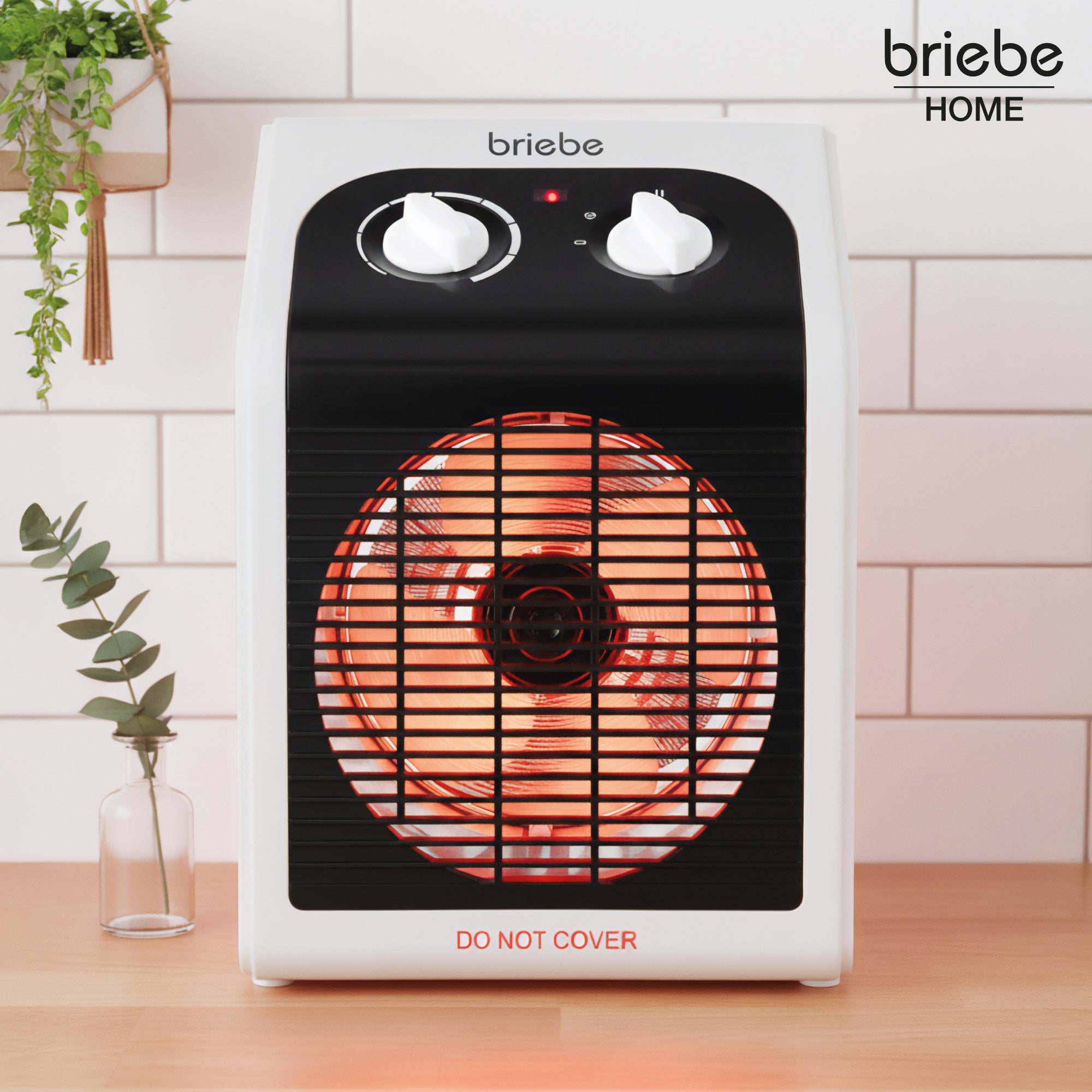 Radiateur Soufflant, Chauffage D'Appoint Électrique Avec Thermostat Réglable Briebe Noir HT1182 2000 W - 9