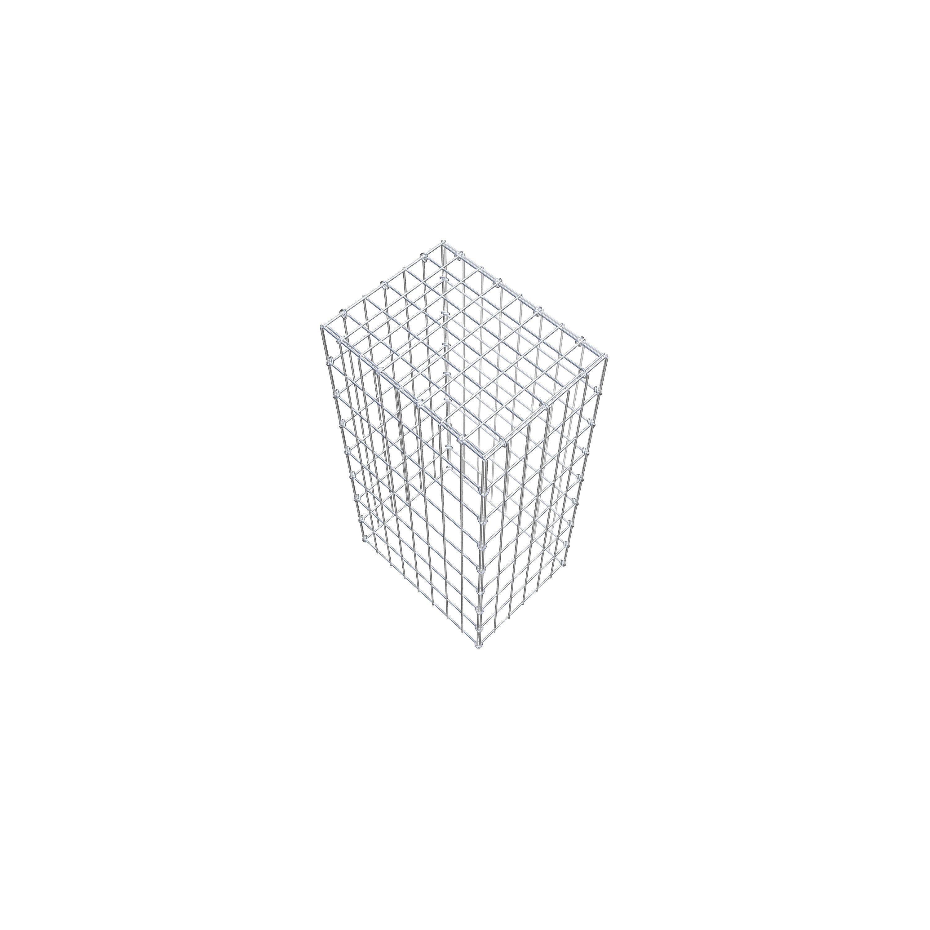 Gavión para apilar en acero galvanizado 80x40x30cm (LxAxP), malla 5 x 10cm, Anillo en C, sin rejilla inferior - 4