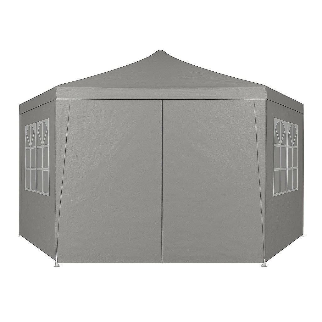 Namiot pawilon ogrodowy handlowy 2x2x2 m z oknami szary MultiGarden - 3