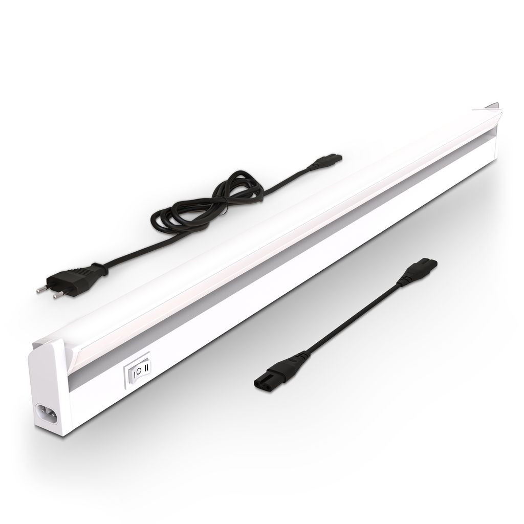 2 Piece with EU Plug|blanc chaud|50CM)Lumières LED Sous-meuble à