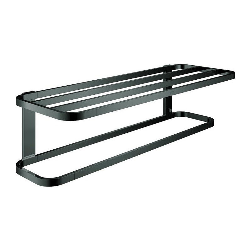 Suport prosop Grohe 41066A00, Selection, 600 mm, 4 suporti, montare pe perete, metal, lucios, grafit