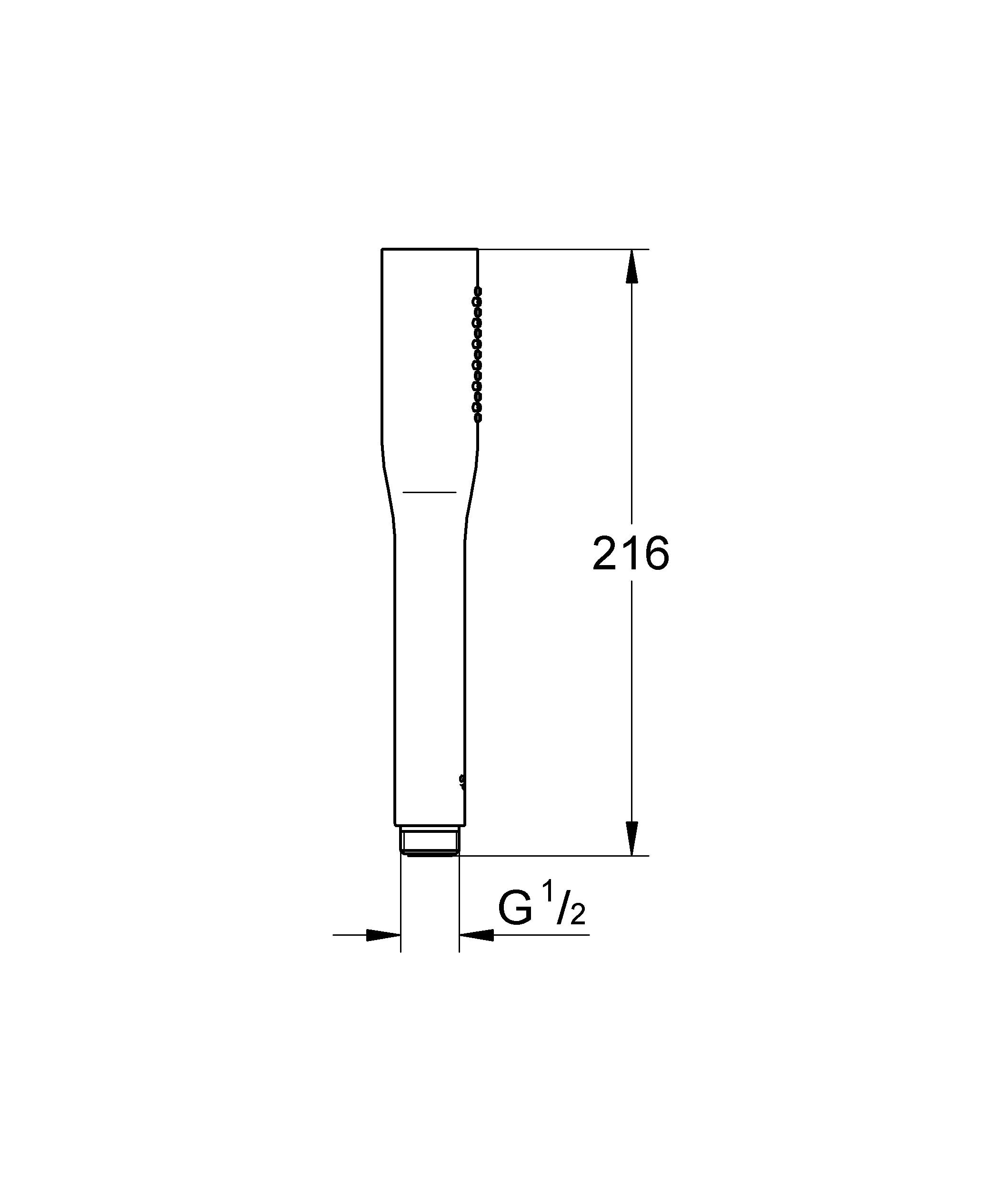 Douchette à&nbsp;main EUPHORIA COSMOPOLITAN GROHE 27367000 - stick - 1 jet- chrome - 6