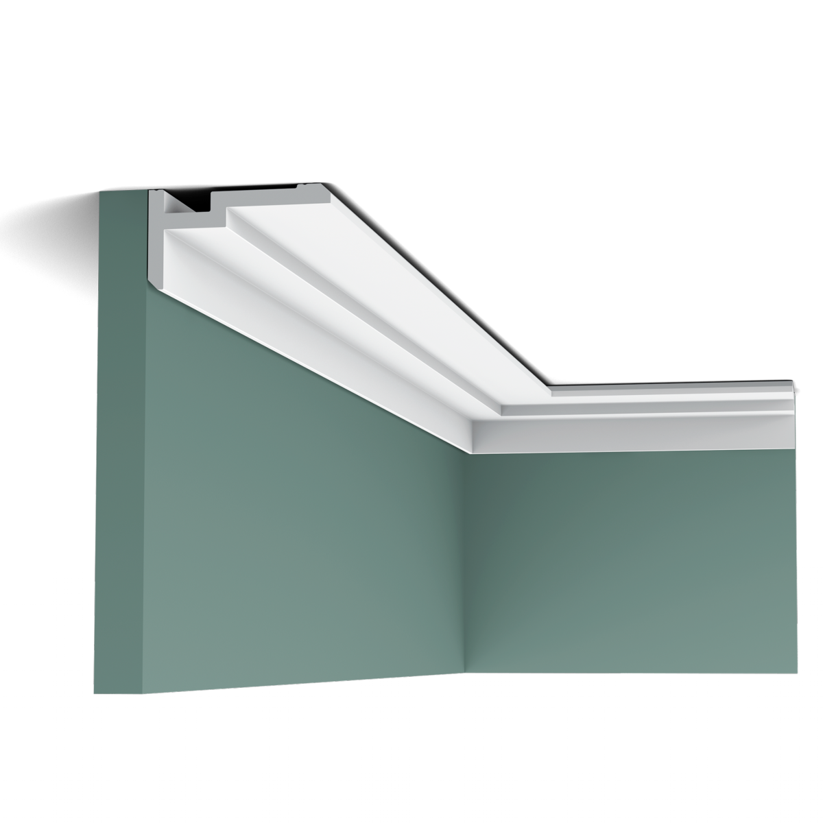 Corniche De Plafond Décorative Mstyle 10m - 110x100mm, Blanc, En XPS, Résistant