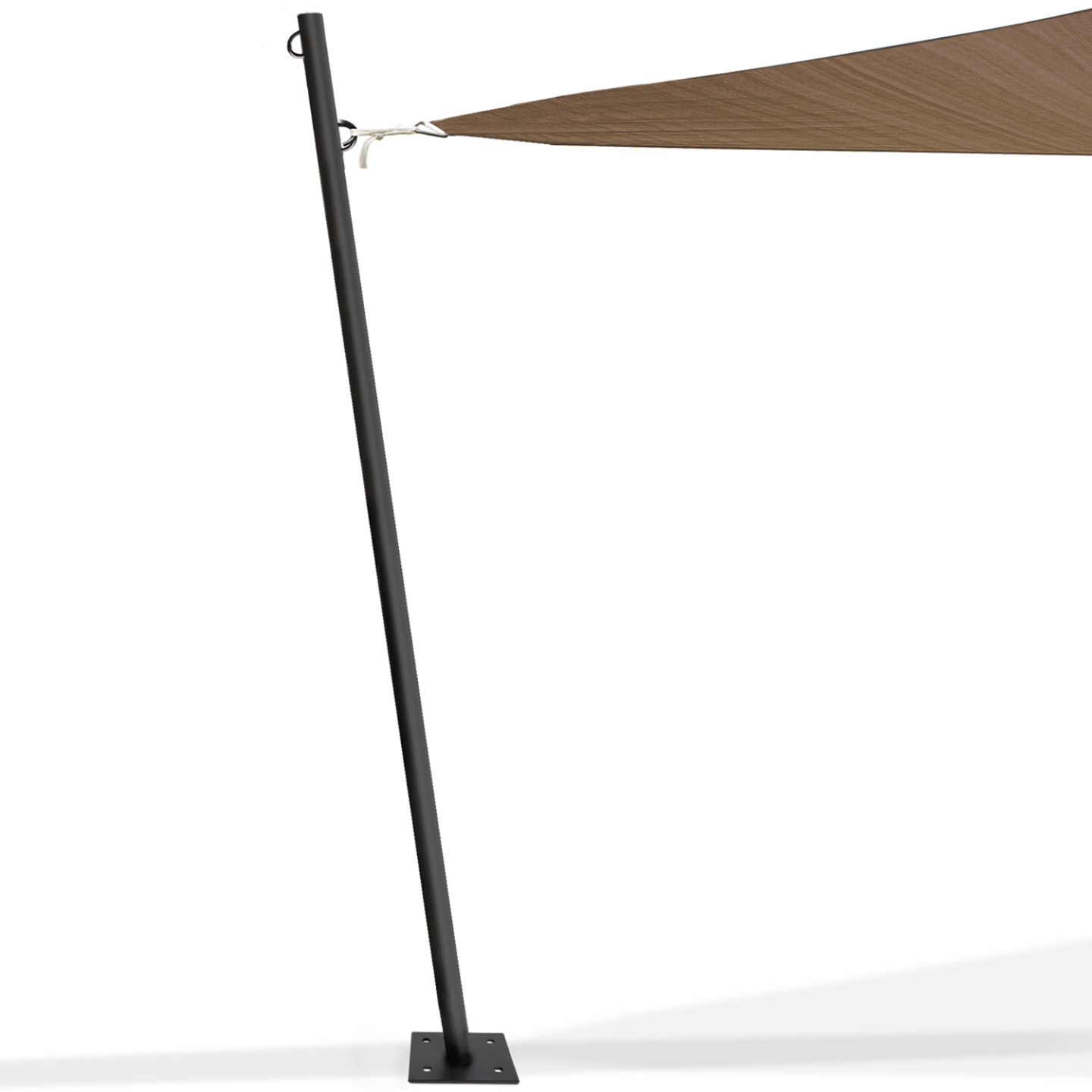 Mât de fixation pour voile d'ombrage H. 220 CM poteau et base acier - 2