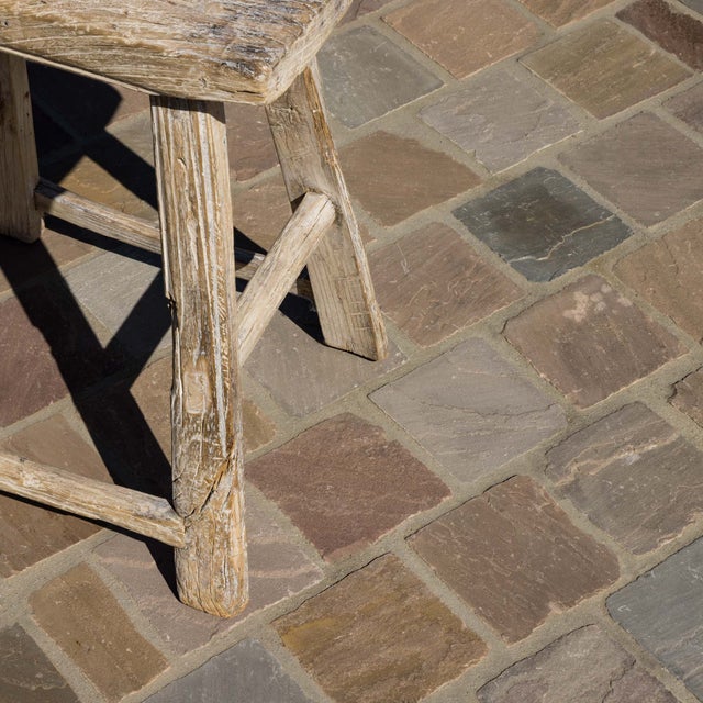 Pavé Grès Kandla Multicolore 14x14x3-5 cm (vendu au m² - 45 pavés/m²) - RO'MA NATURE