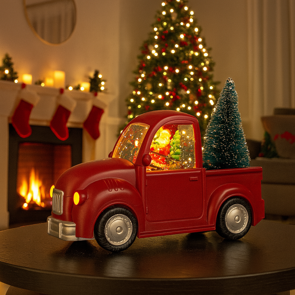 Traîneau Du Père Noël Avec Cadeaux Et Sapin De Noël, Décoration De Noël De 17,5 Cm | Leroy Merlin