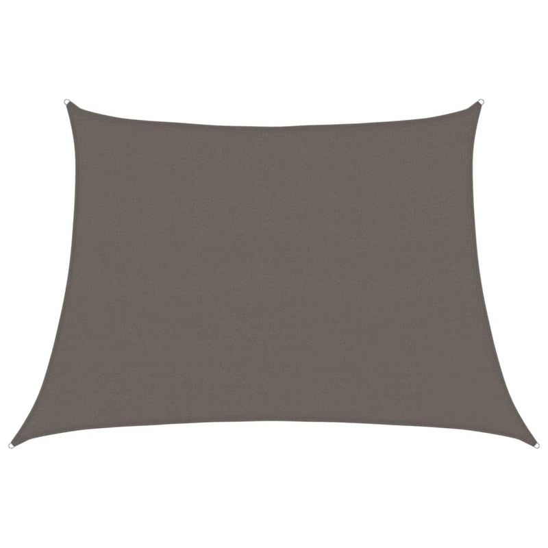 Żagiel przeciwsłoneczny w kolorze antracytowym 160 g/m², 4/5 x 3 m, wykonany z HDPE, do ogrodu, na taras lub balkon