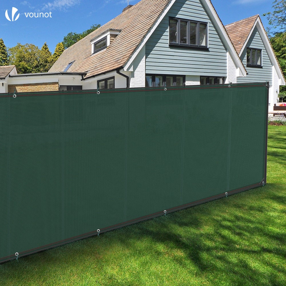 Brise vue occultant en HDPE 230g/m² 1.5x10m avec attaches de fixation vert VOUNOT® - 3