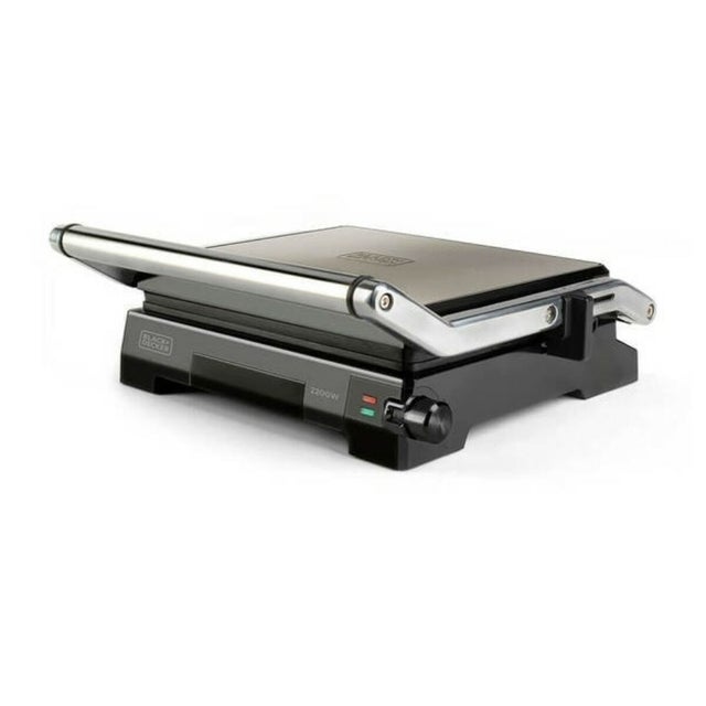 Grill elektryczny Black+Decker BXGF2200E 2200 W Powierzchnia stal nierdzewna