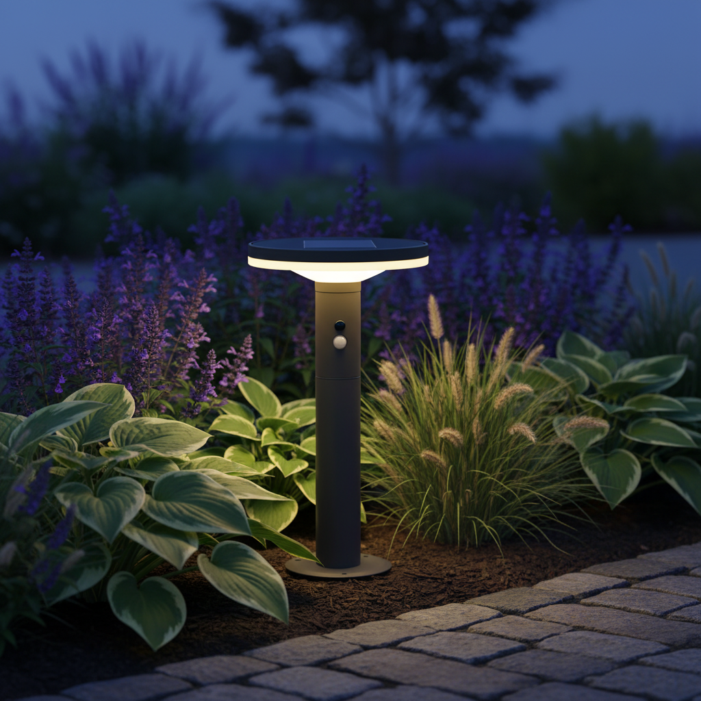 Lampa ogrodowa solarna stojąca z czujnikiem Alaska antracytowa LED 10W 4000K 250lm IP44 wym: 38 x 21 x 21 cm metal Rabalux