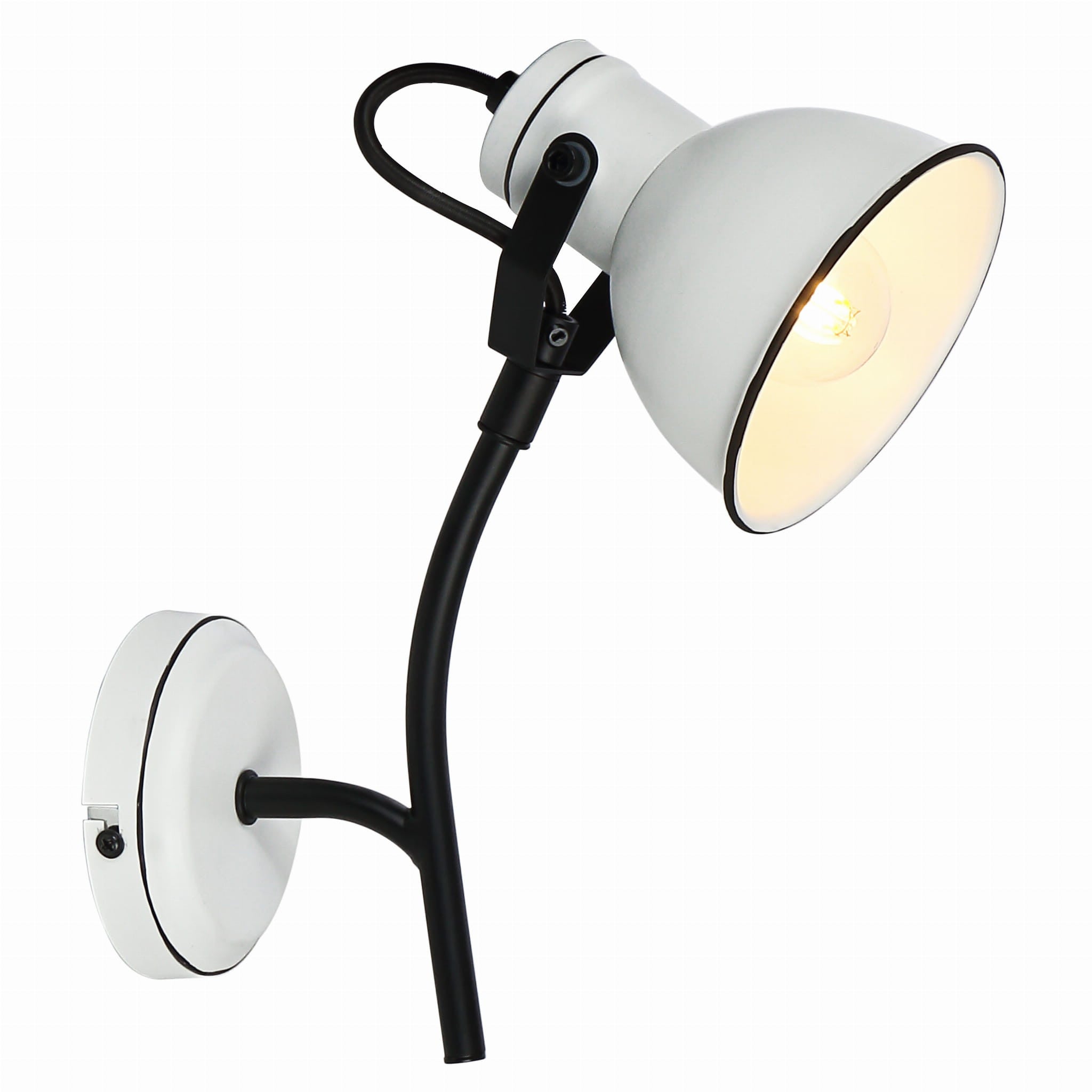 Kinkiet ścienny Zumba biało-czarny 1xE14x40W wym: 28 x 27 x 11 cm metal IP20 Candellux