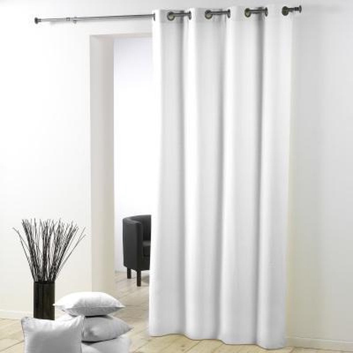 Tenda Per Interni Naturale Lavabile Tenda Con Occhielli Douceur D'Intérieur - 140 X 280 Cm, Tessuto Poliestere Essentiel Natural, Tinta Unita Tenda Occhielli 140x280