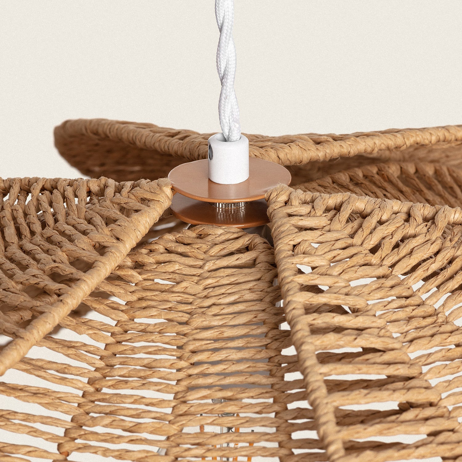 - Lámpara Colgante de Cuerda Giay | Diseño Floral Natural | Compatible con Bombilla E27 | Para Salones y Dormitorios | Dimensiones - 2