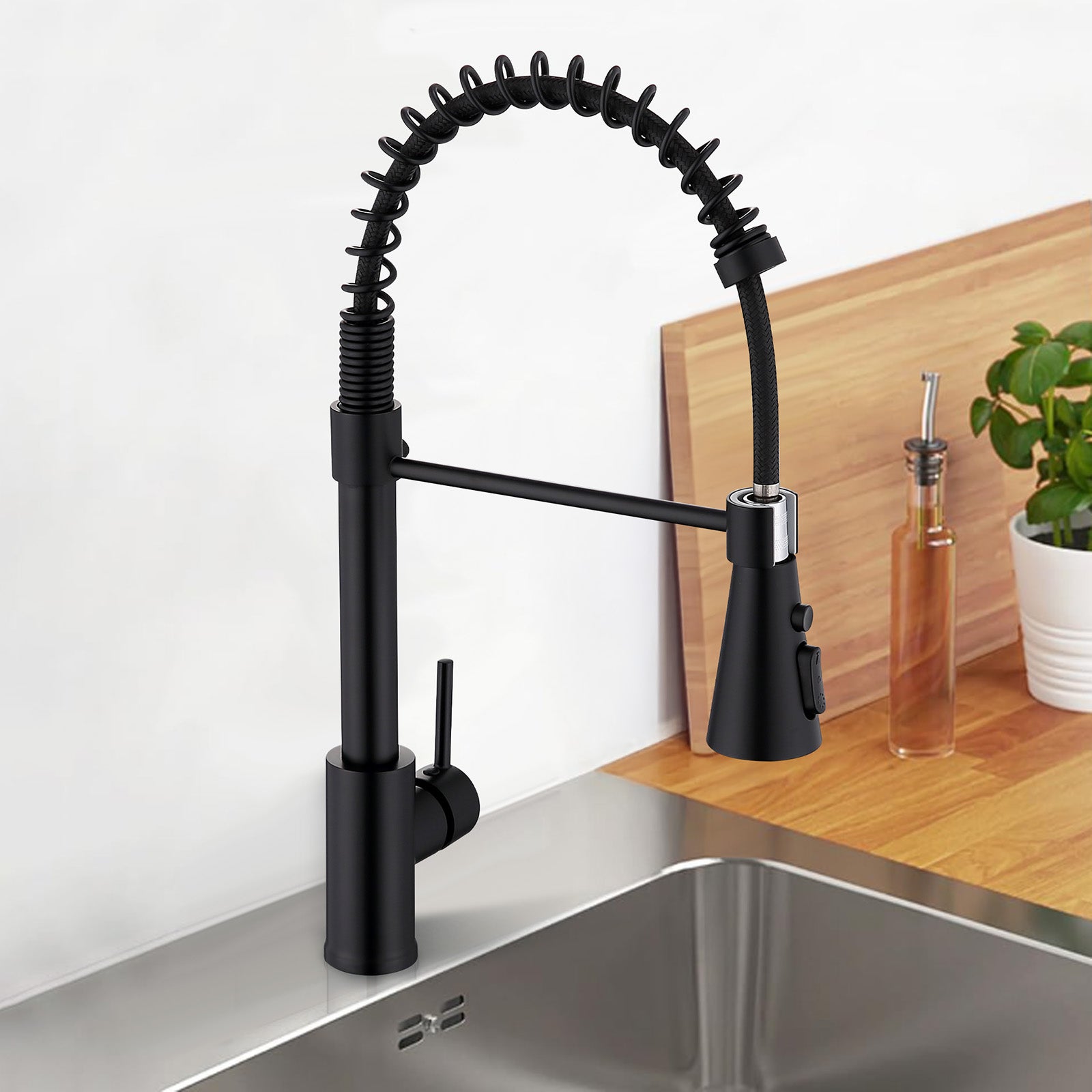 Miscelatore da cucina con molla di spruzzo Rubinetto da cucina Rubinetti da cucina Rubinetto per lavello con rotazione a 360° 4 getti Scelta di - 9