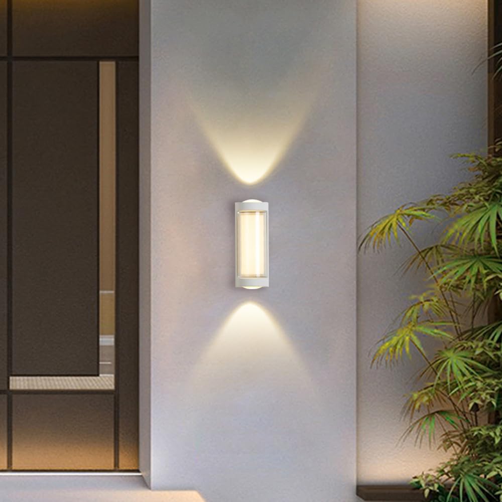 Kinkiet zewnętrzny LED 24 W, nowoczesny, do dekoracji domu, oświetlenie ogrodowe LED, ganek, AC 85-265 V, blanco cálido