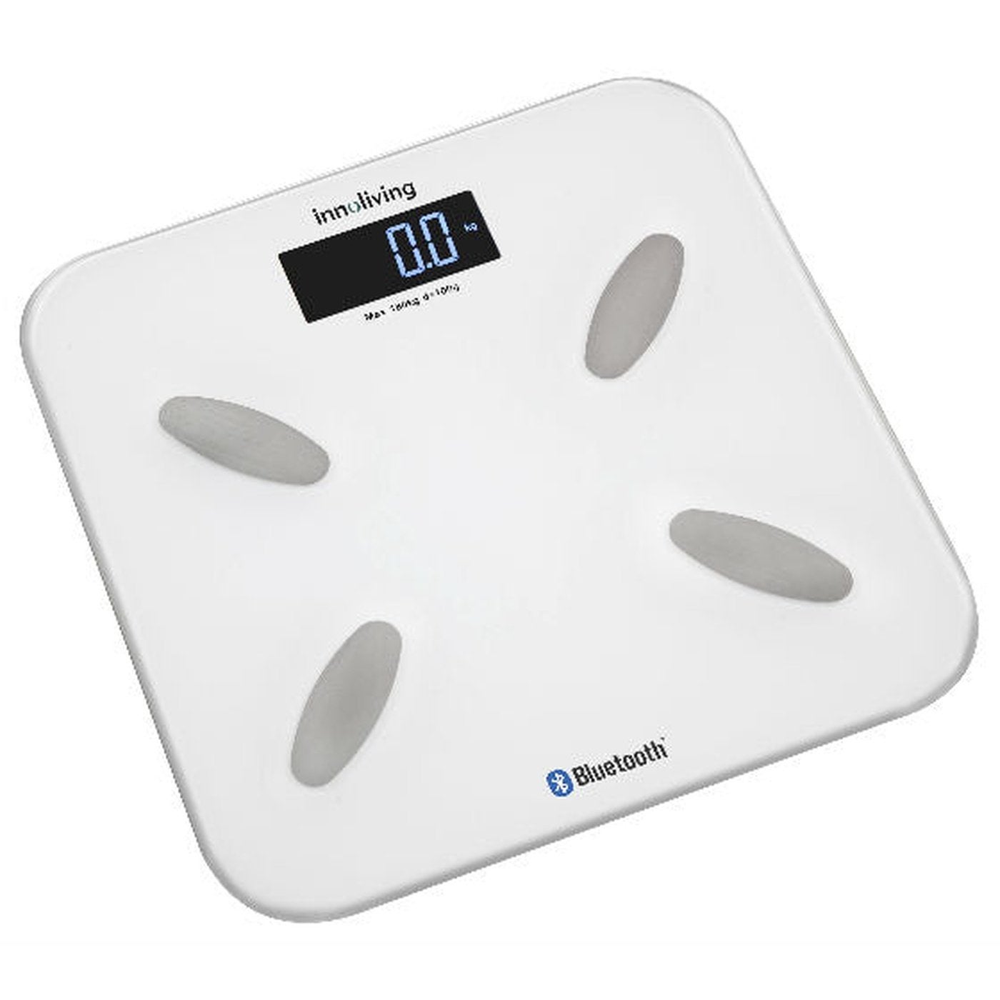INEVIFIT Bilancia per il grasso corporeo intelligente, analizzatore di composizione corporea per il bagno digitale Bluetooth altamente accurato nero Piattaforma grande 11 X11