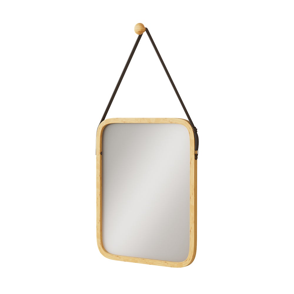 Vicco Lustro łazienkowe Mirno, Bambus, 34 x 41.5 cm z regulowanym paskiem