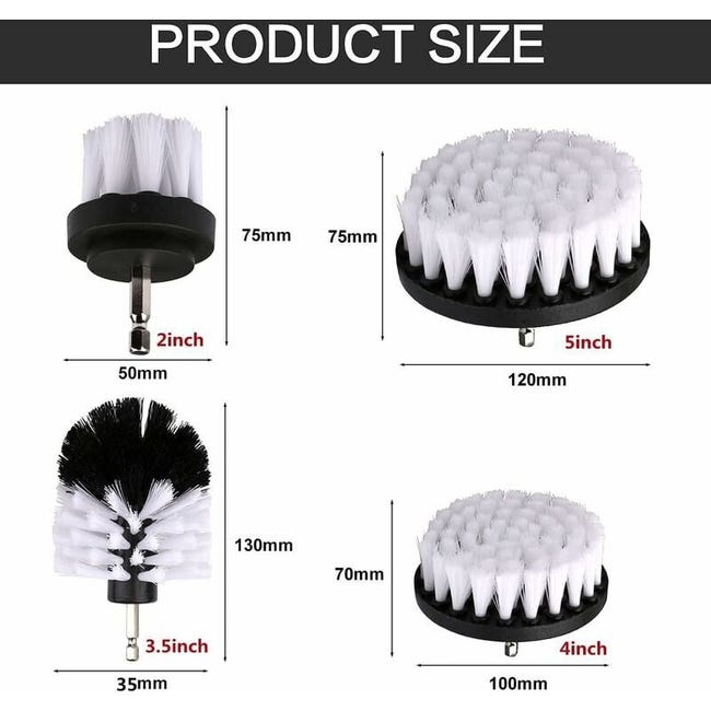 NCKIHRKK Brosse Perceuse, 10 Pièces Brosse Perceuse Nettoyage Kit pour NCKIHRKK Brosse Perceuse, 10 Pièces Brosse Perceuse Nettoyage Kit pour