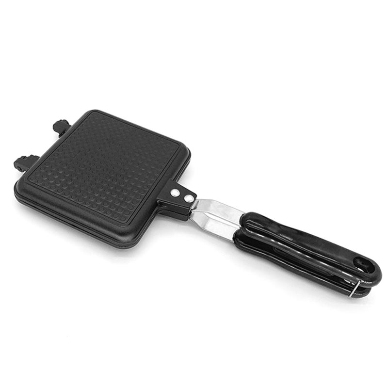 Doppia Griglia Antiaderente Per Toast E Sandwich - In Alluminio, 34,5x15x3 Cm, Adatta A Vari Piani Cottura - 2