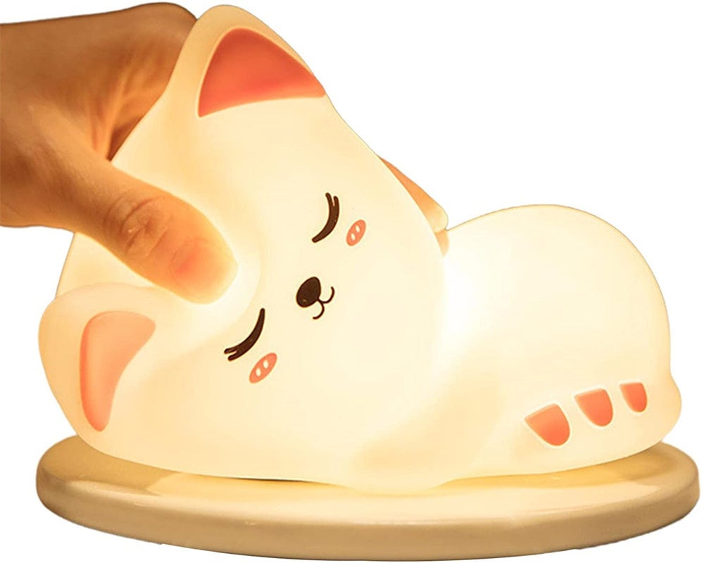 Luce notturna a forma di animale, lampada notturna ricaricabile in morbido silicone, simpatica anatra, sensore touch, lampada in silicone a forma di cartone animato, lampada portatile per camera da
