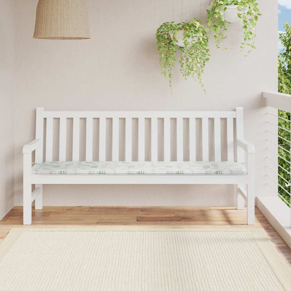 Poduszka na ławkę Wzór liścia 150 x 50 x 3 cm Materiał Oxford vidaXL