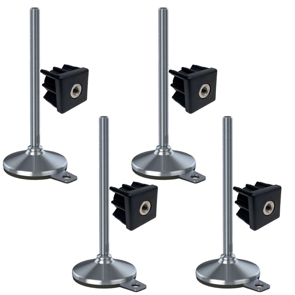 Lot De 8 Pieds En Caoutchouc Adam Hall 38x20mm Avec Insert Acier - Pour Meubles