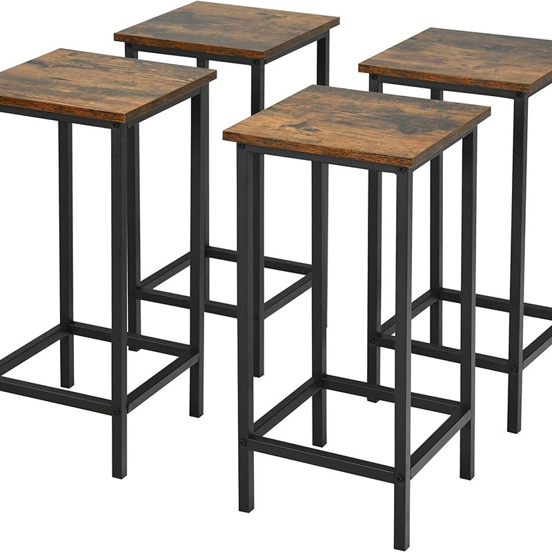 Zestaw 4 stołków barowych, krzesło barowe, stołek barowy w stylu vintage, taboret bistro, taboret do siedzenia, taboret kuchenny, taboret roboczy