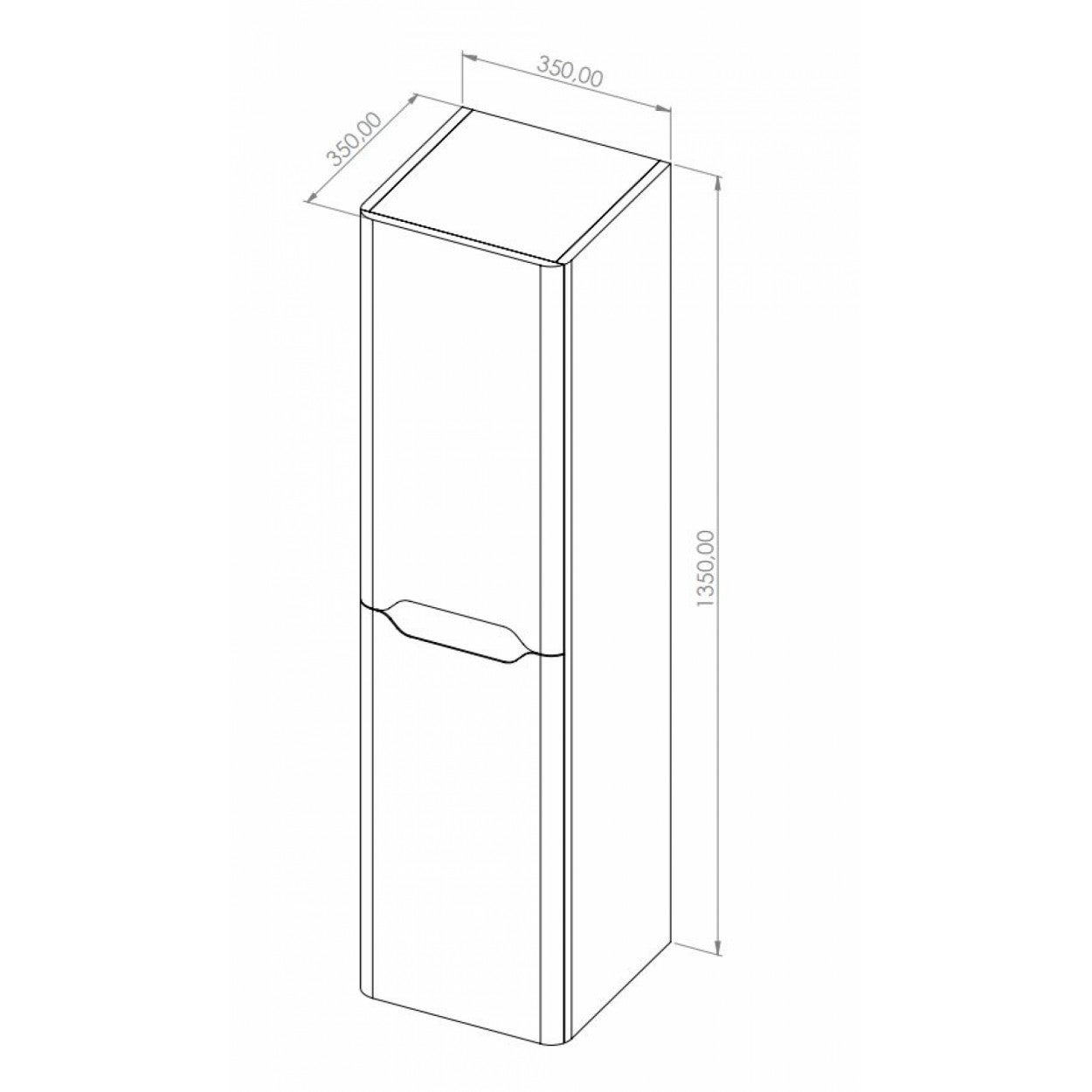 Colonne de salle de bain LUNA 135cm Bois Clair - 2