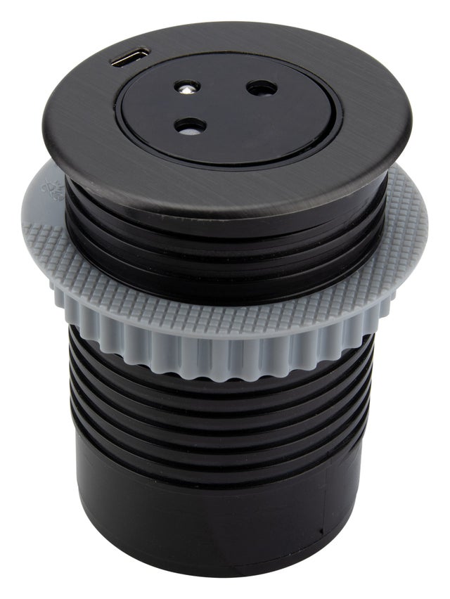 Prise encastrée EasyEject 16A (2P+T) + port USB - Otio