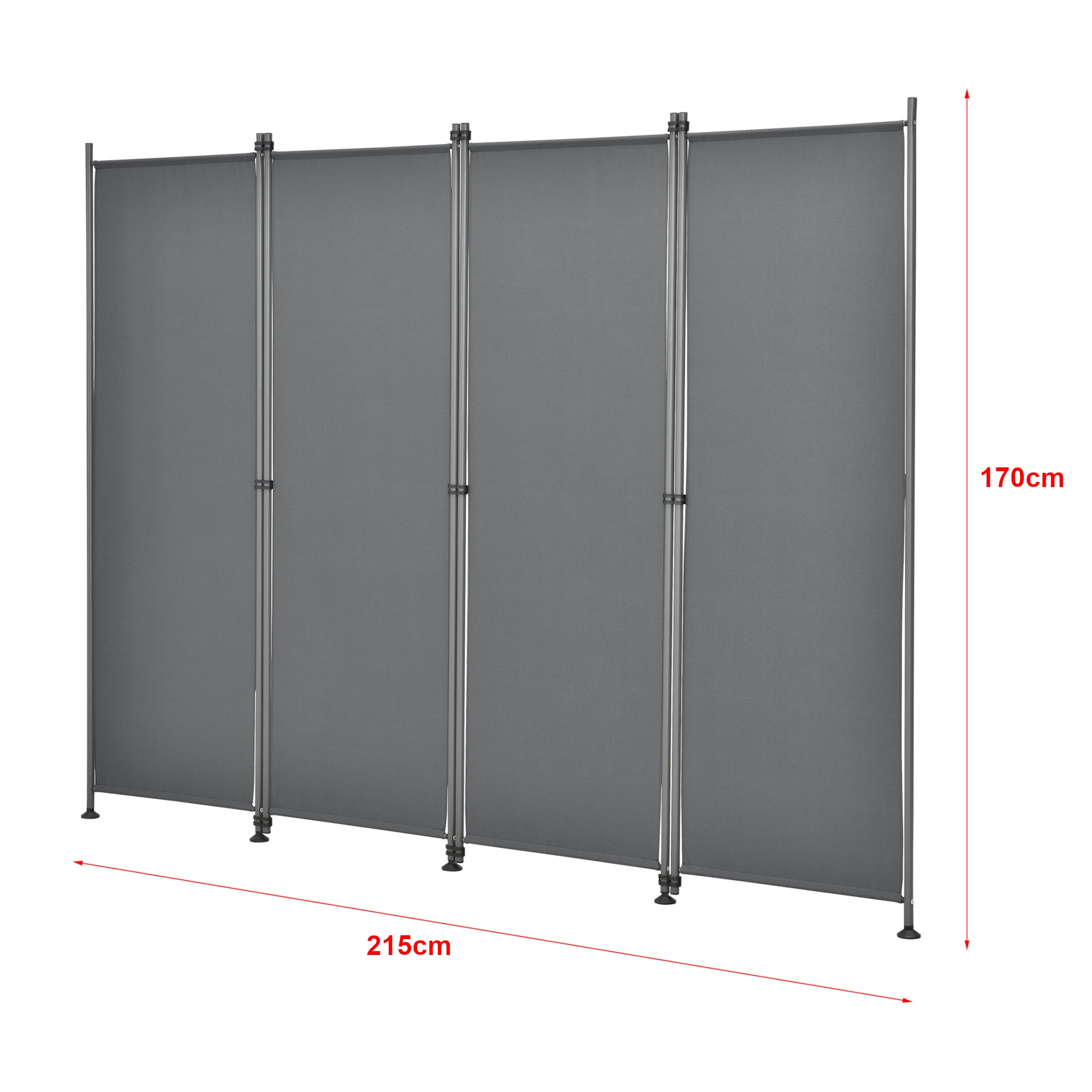 Brise-vue Modica à 4 Panneaux Polyester 215 x 170 cm Gris Ardoise [pro.tec] - 5