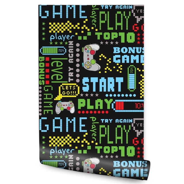 Vlieseline Papier Peint Pour Chambre D'Enfant JEU Sous-Titres Colorés