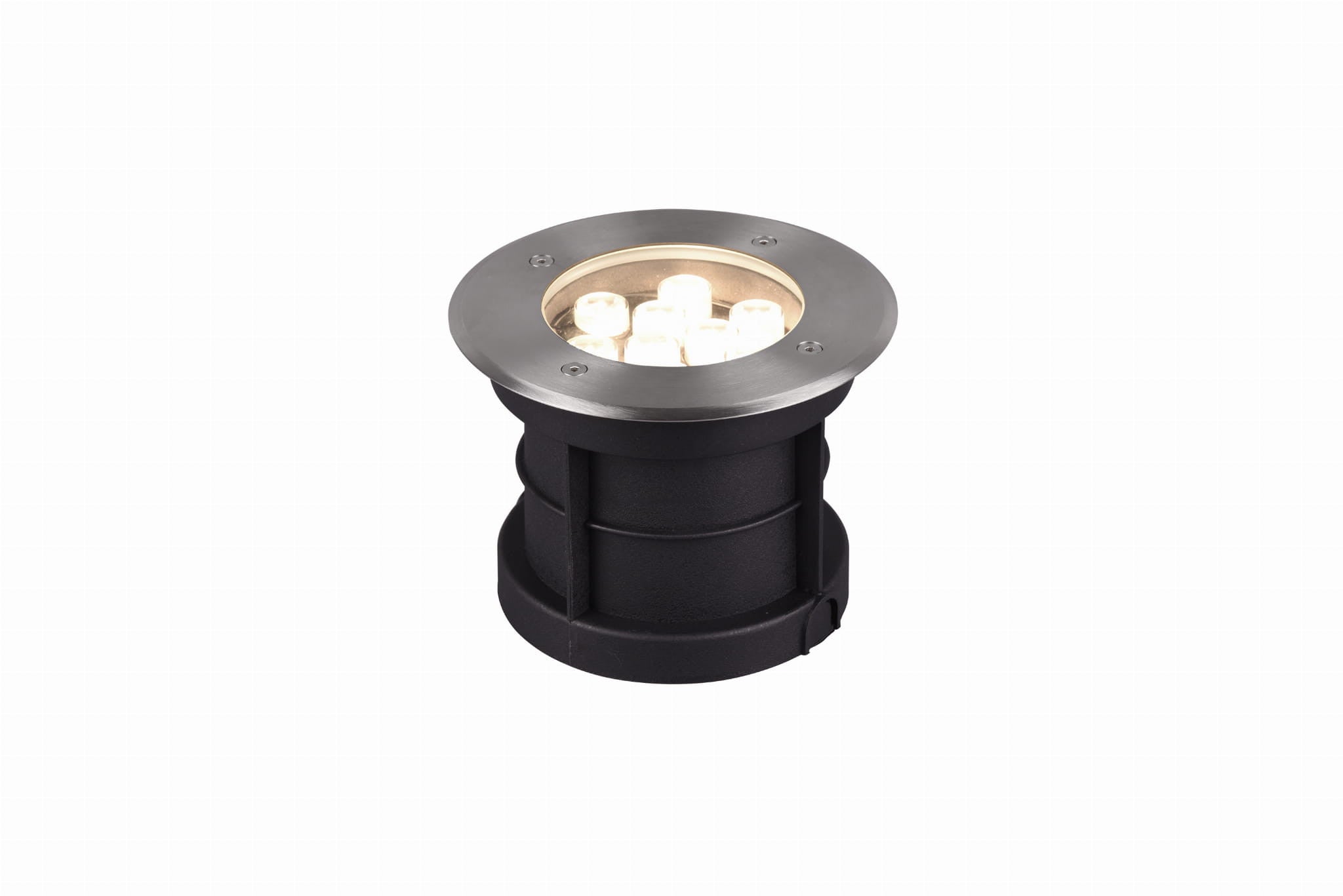 Lampa gruntowa najazdowa Belaja okrągła srebrna LED 9W 3000K 540lm IP65 wym: 12 x 16 x 16 cm metal Trio